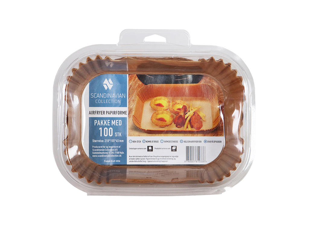 Paper molds for Airfryer 22x15 cm 100 pcs.