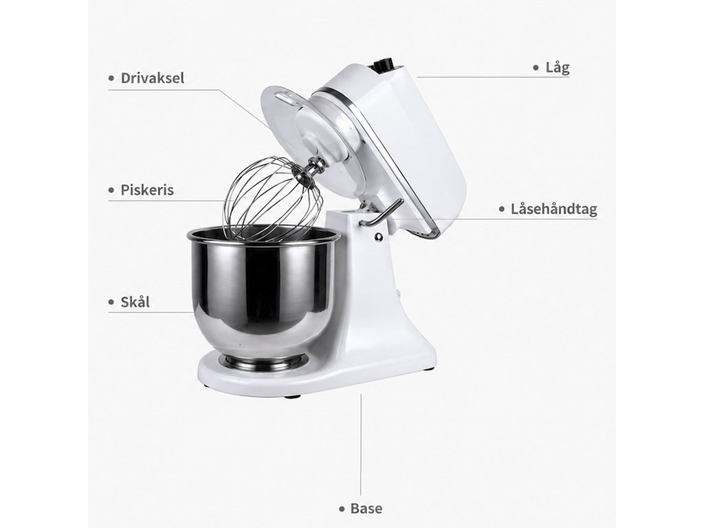 Røremaskine 7ltr Råhvid Digital Timer