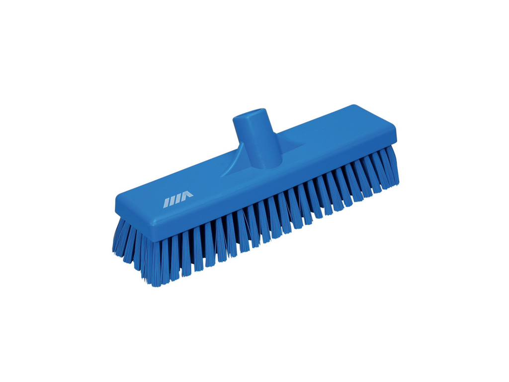 Floor washing brush stiff 305 mm blue