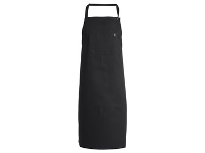 Bib apron with pocket black 90x61 cm