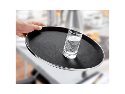 Waiter tray Black Non-slip Ø41