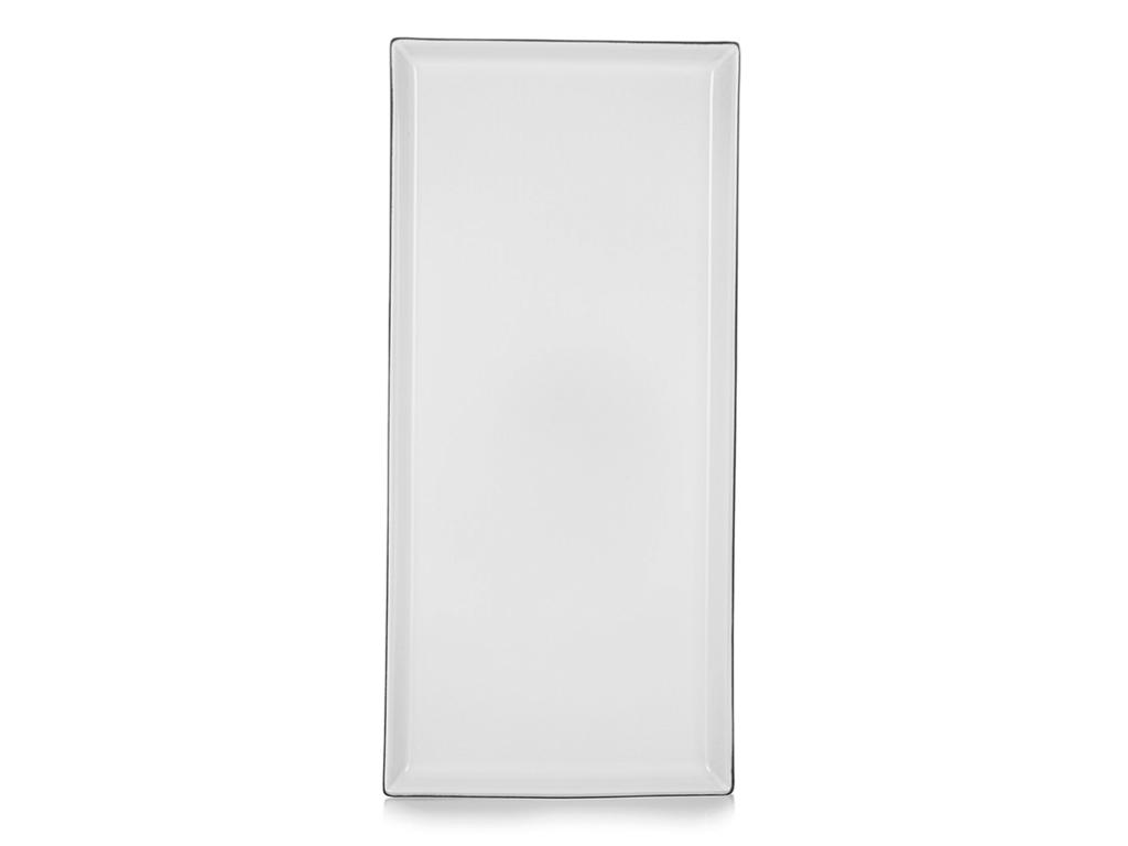 Plate Rectangle 32.5x15 cm White Equinoxe