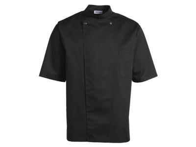Kentaur Chef Jacket Unisex Black w/short sleeve