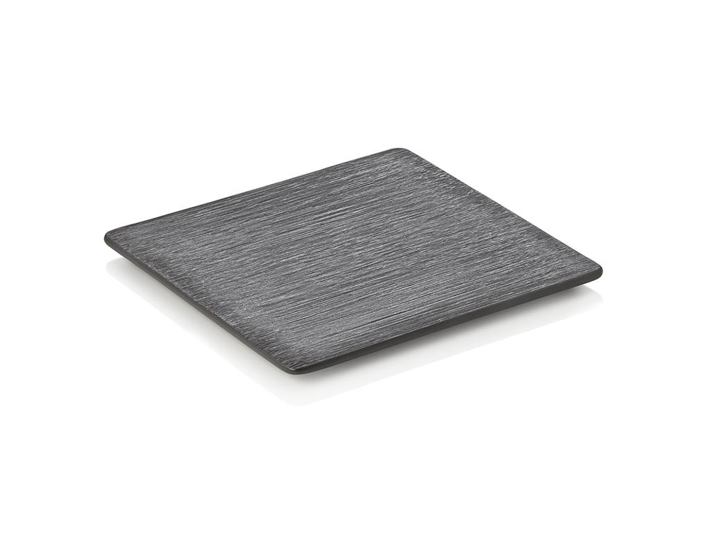 Serving Platter - Porcelain - Black - 200x200x10mm