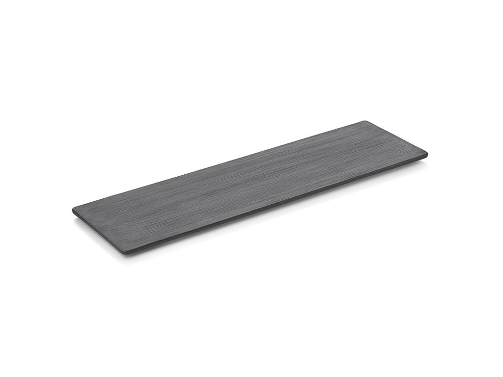 Serving Platter with Porcelain Black GN2/4 10x162x530mm
