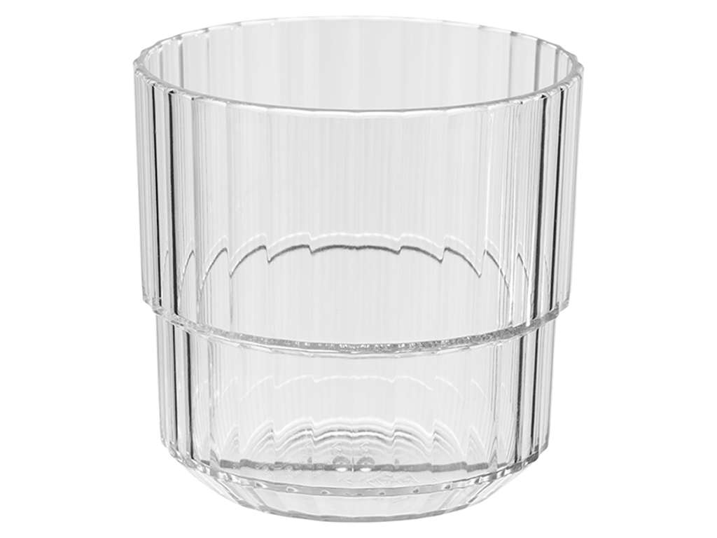 Stackable glass 22cl plastic