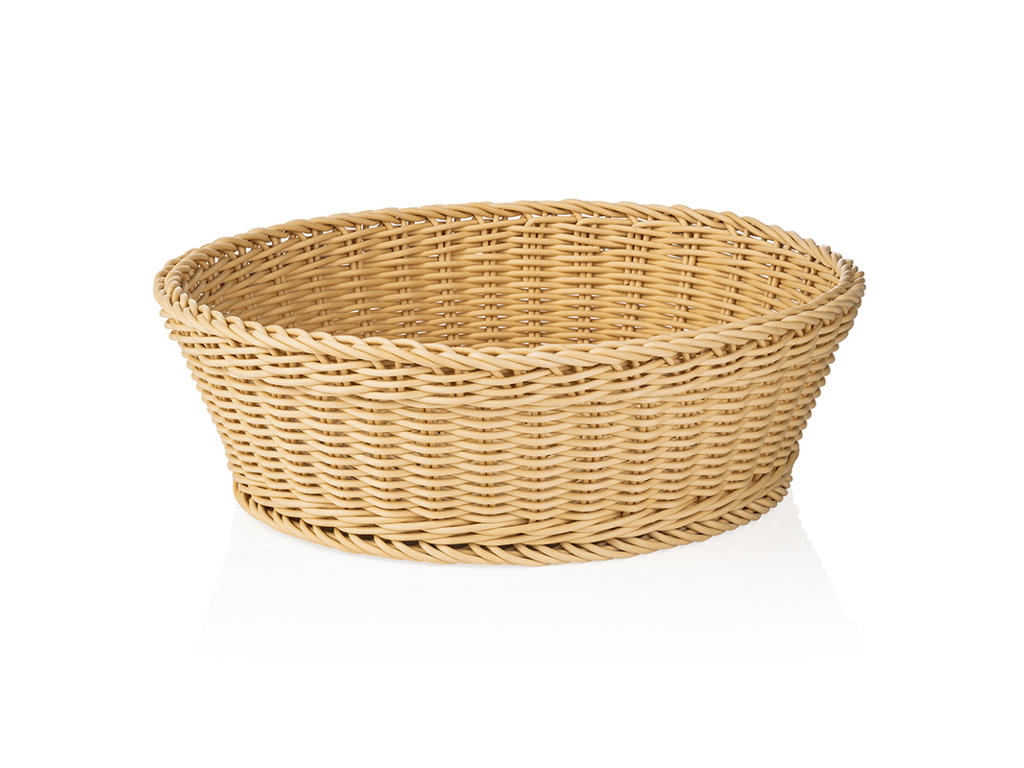 Bread Basket Light Beige Ø 42 cm H12 cm Weave