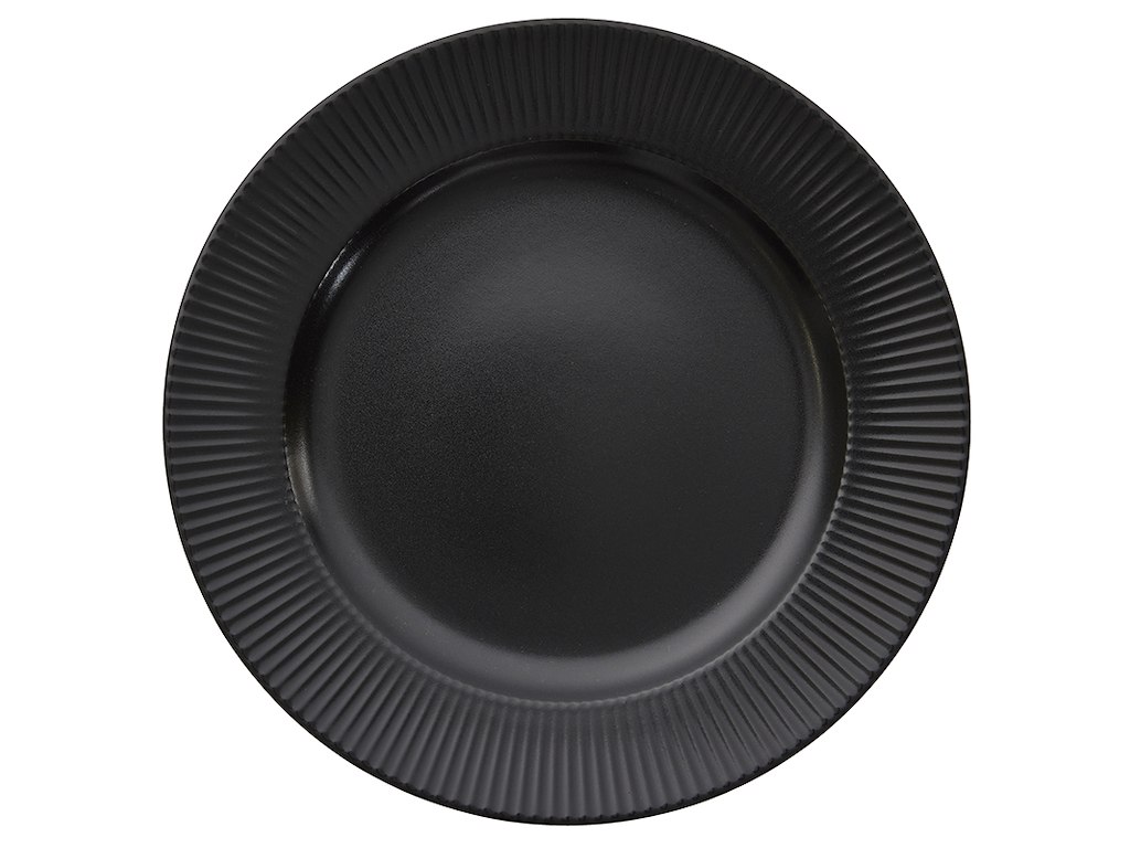Plate Ø27 cm Groovy Black