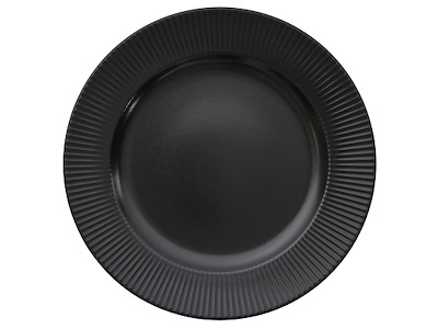 Plate Ø27 cm Groovy Black
