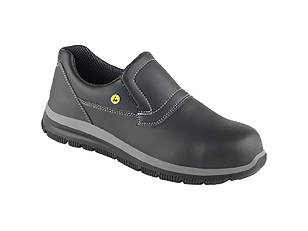 Work shoes with microfiber, black