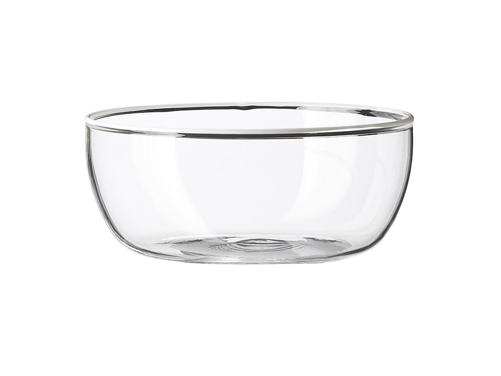 Glass bowl Ø12cm Life in Colour White edge