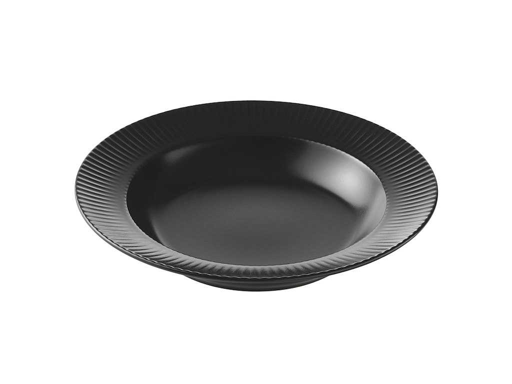 Plate deep Ø23 cm Groovy Black