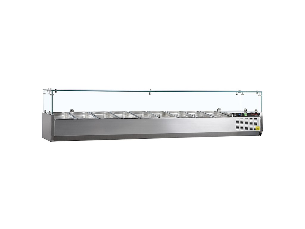 Køleopsats GN1/4 x10 RF m/ glas top