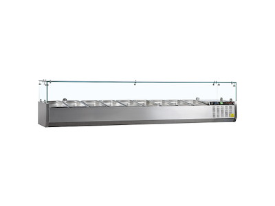 Køleopsats GN1/4 x10 RF m/ glas top