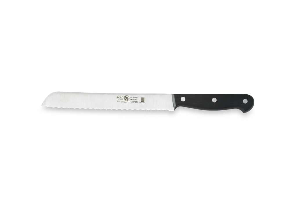 Bread Knife - Stainless Steel - Black - 200mm - Serrated Edge