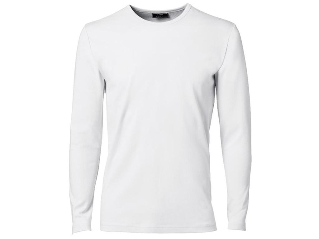T-shirt long sleeves round neck White