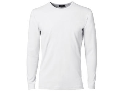 T-shirt long sleeves round neck White