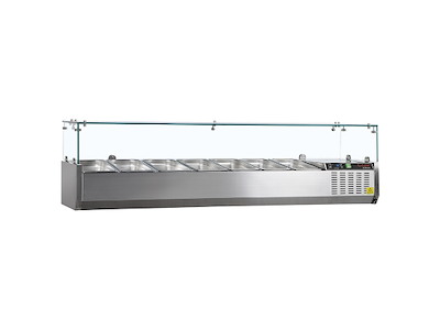 Køleopsats GN1/4 x7 RF m/ glas top