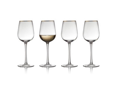 Glass White Wine Palermo Gold 30 cl 4 pcs.