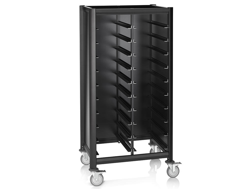 Trolley with sides for 2x10 GN 1/1