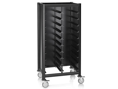 Trolley with sides for 2x10 GN 1/1