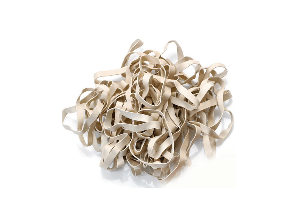 Rubber band wide white 12x1cm 1 kg 400 pcs