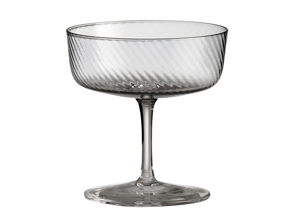 RAW Unique Champagne glass 25cl swirl Gray