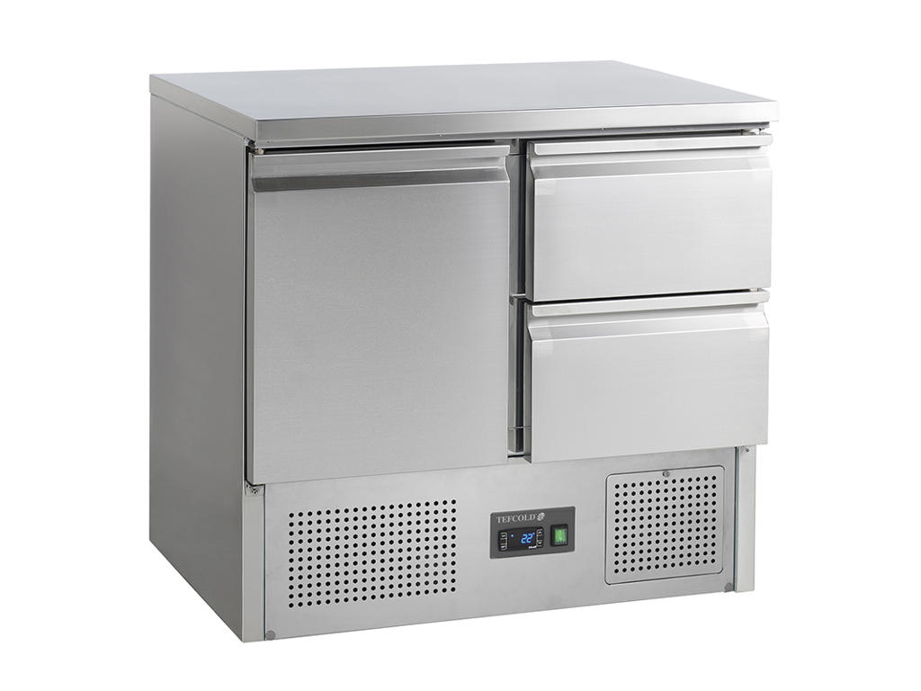 Refrigerated display case 1 cabinet 2 drawers GN 1/1