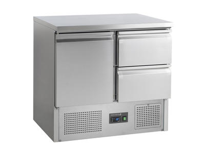 Refrigerated display case 1 cabinet 2 drawers GN 1/1