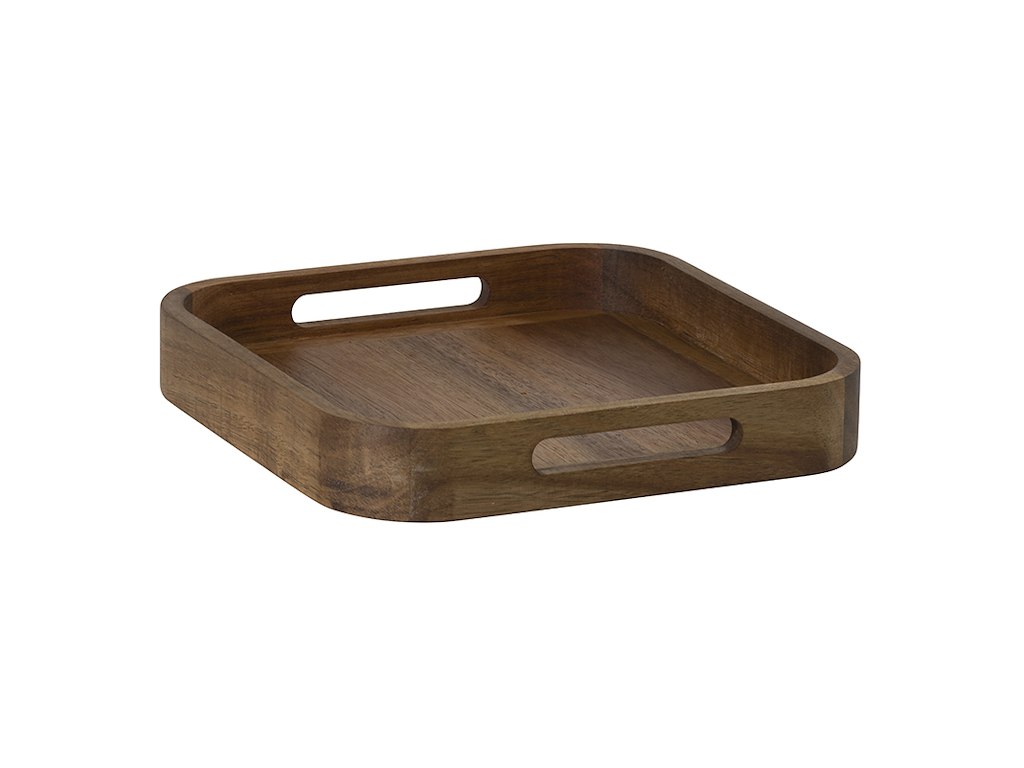 Tray Acacia 25x25x4cm with/round corners