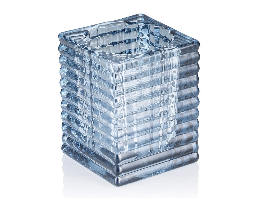 Candle holder 7.5x7.5x9.5 cm Glass Cube Candle B