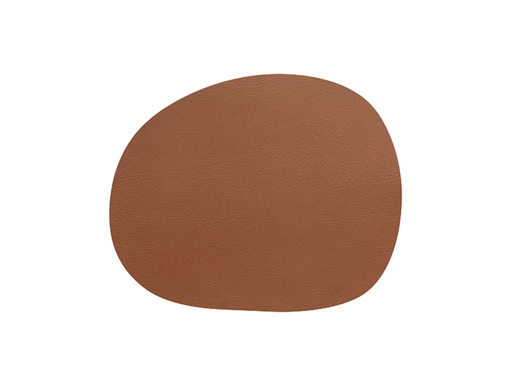 RAW Placemat leather Cinnamon brown