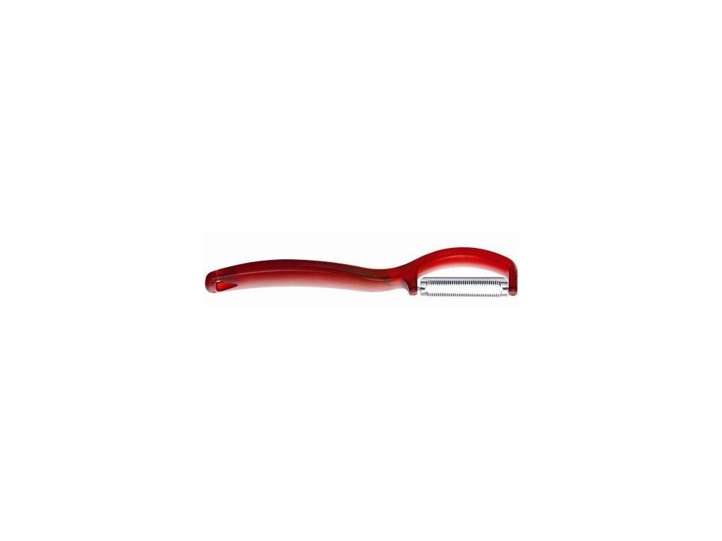 Thin Peeler - Stainless Steel/ABS - Red - Ribbed - 40g
