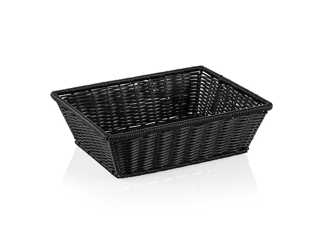 Basket Black 1/2GN 32.5x26.5x10 cm Weaver P