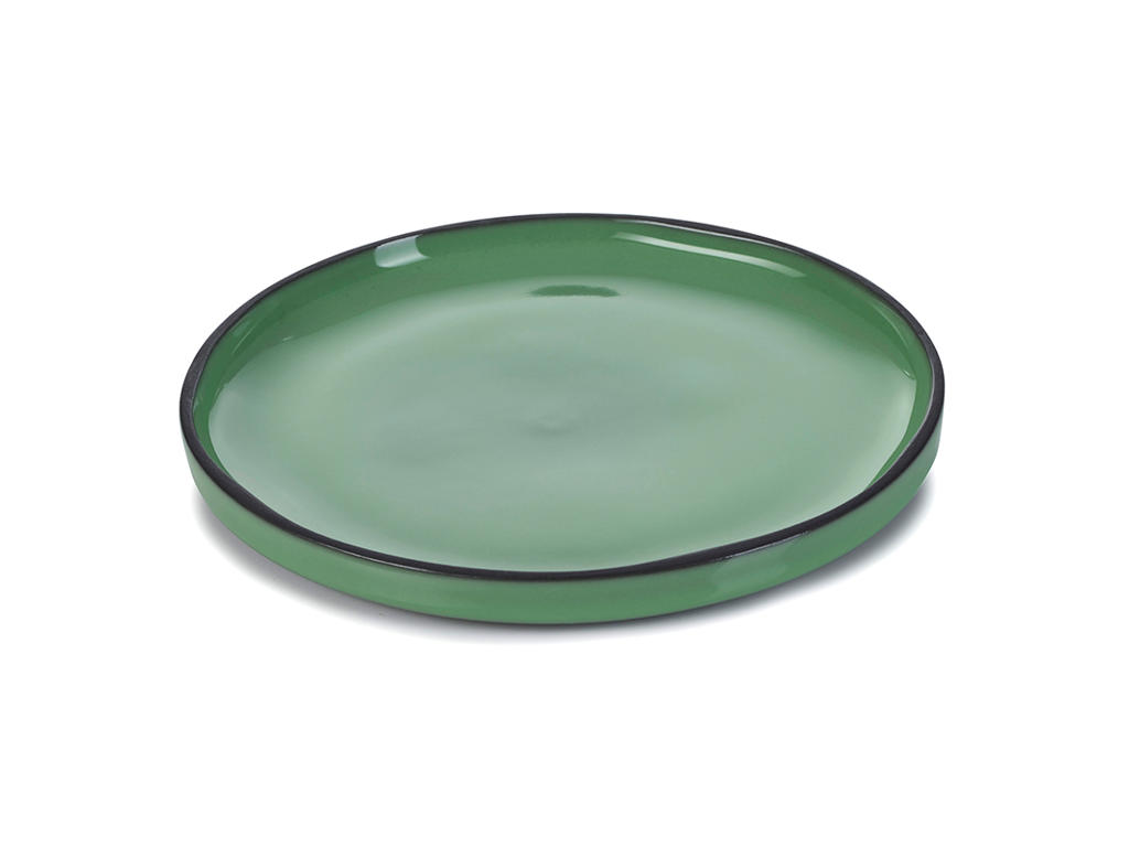 Plate Bread Ø15 cm Green Caractere