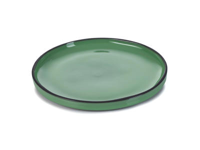 Plate Bread Ø15 cm Green Caractere