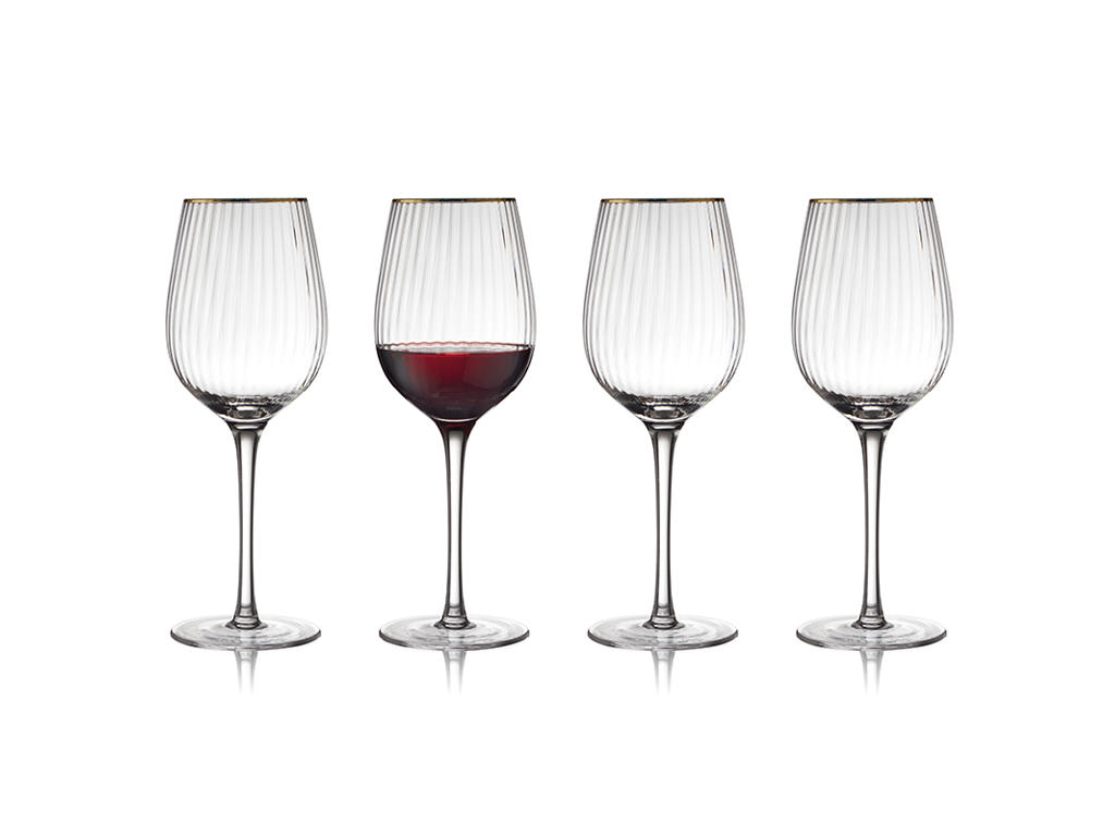 Glass Red Wine Palermo Gold 40 cl 4 pcs.