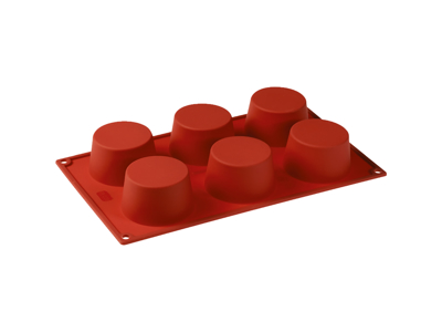 Baking mold Silicone 1/3 GN, 6 muffins