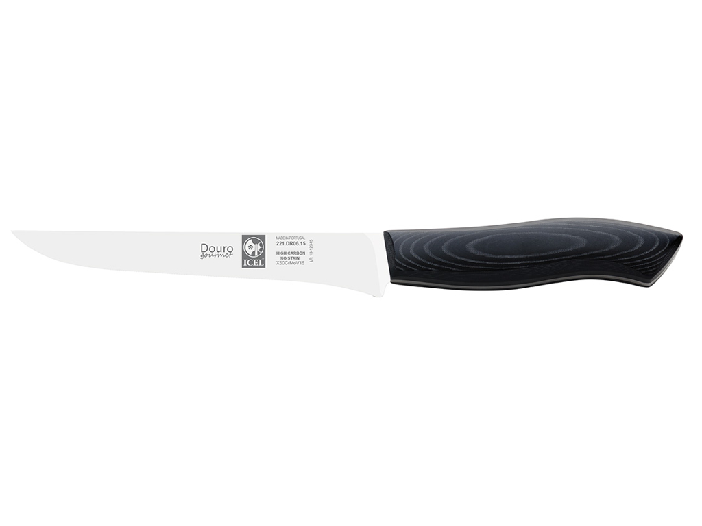 Deboner, 15 cm, Icel Douro Gourmet, black, straight blade