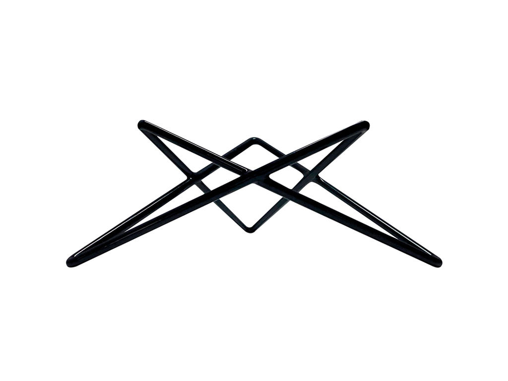 Stand for tray 26x26 cm Black steel Mealplak