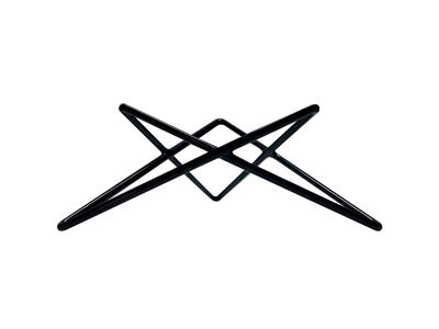 Stand for tray 26x26 cm Black steel Mealplak