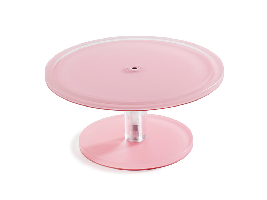 Cake stand on foot 23 cm Pink Mealplak
