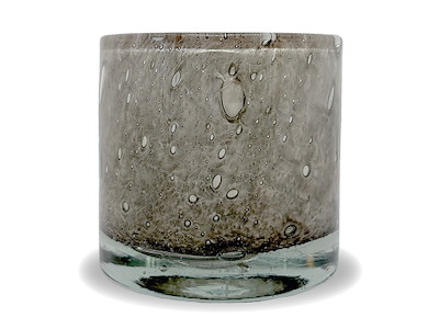 Candle holder Ø9x10 AYLA Gray Mouth-blown