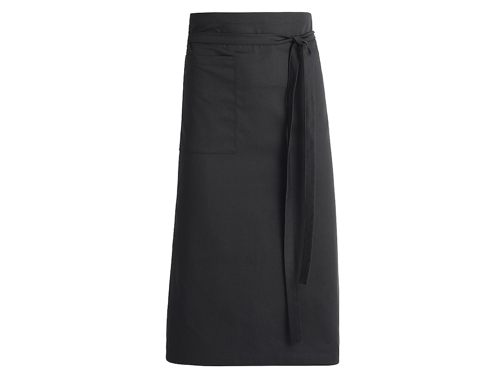 Apron with pocket black 100x80 cm