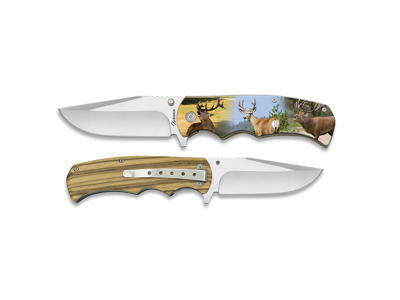 Pocket knife 8.8 cm t. hunting m, deer motif