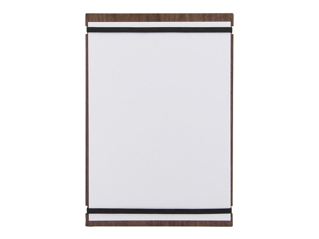 Menu Card Sign Elastic Walnut A4