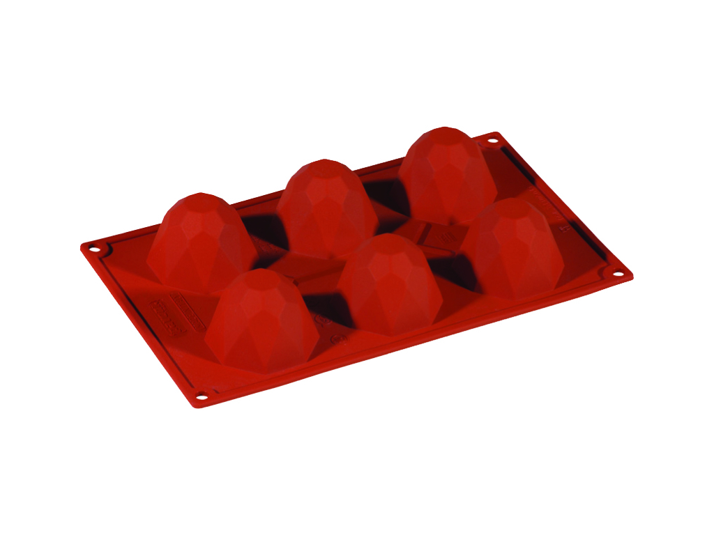 Baking Mold Silicone 1/3 GN, 6 diamonds