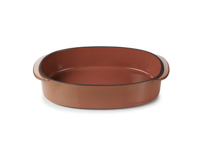 Oval Dish 26x18.5 cm Brown Caractere Culinaire