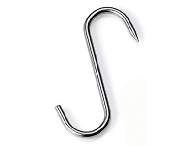 S-hook, stainless steel 160 x 6 mm
