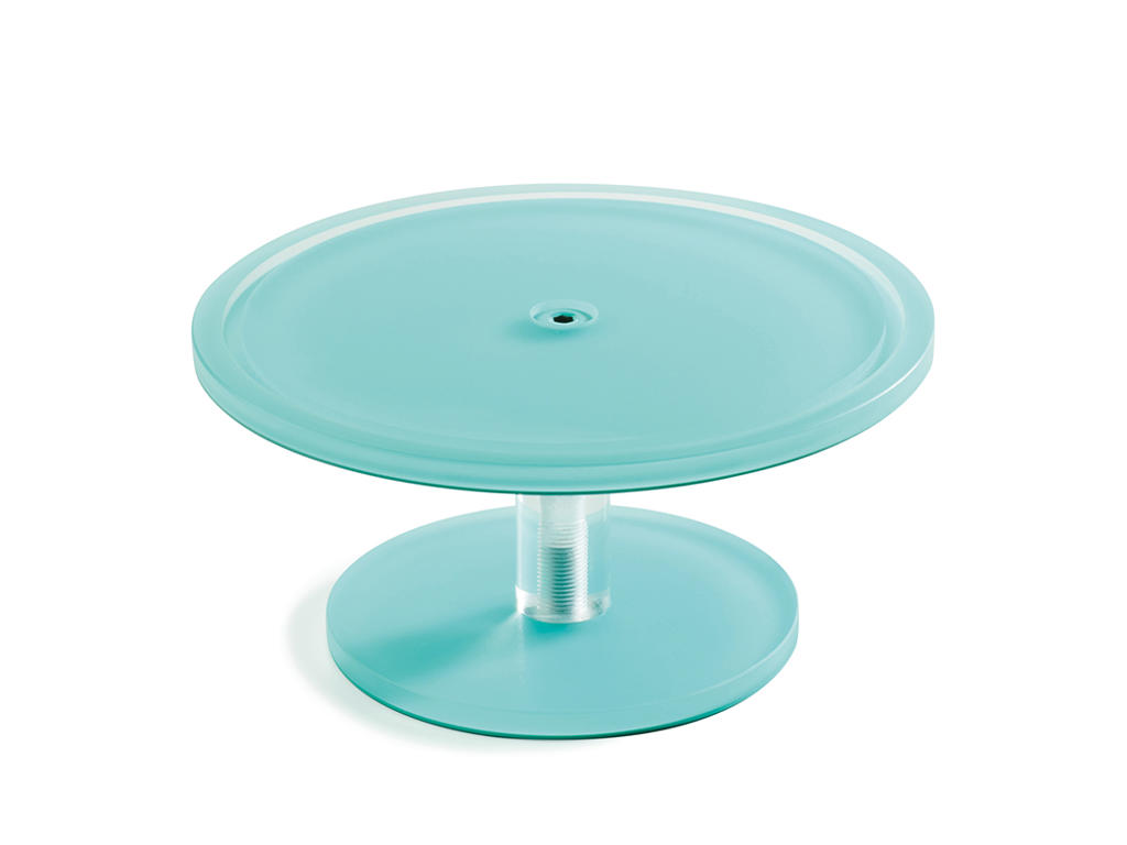 Cake stand on foot 30 cm Turquoise Mealplak